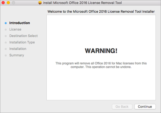 change microsoft office license name for mac